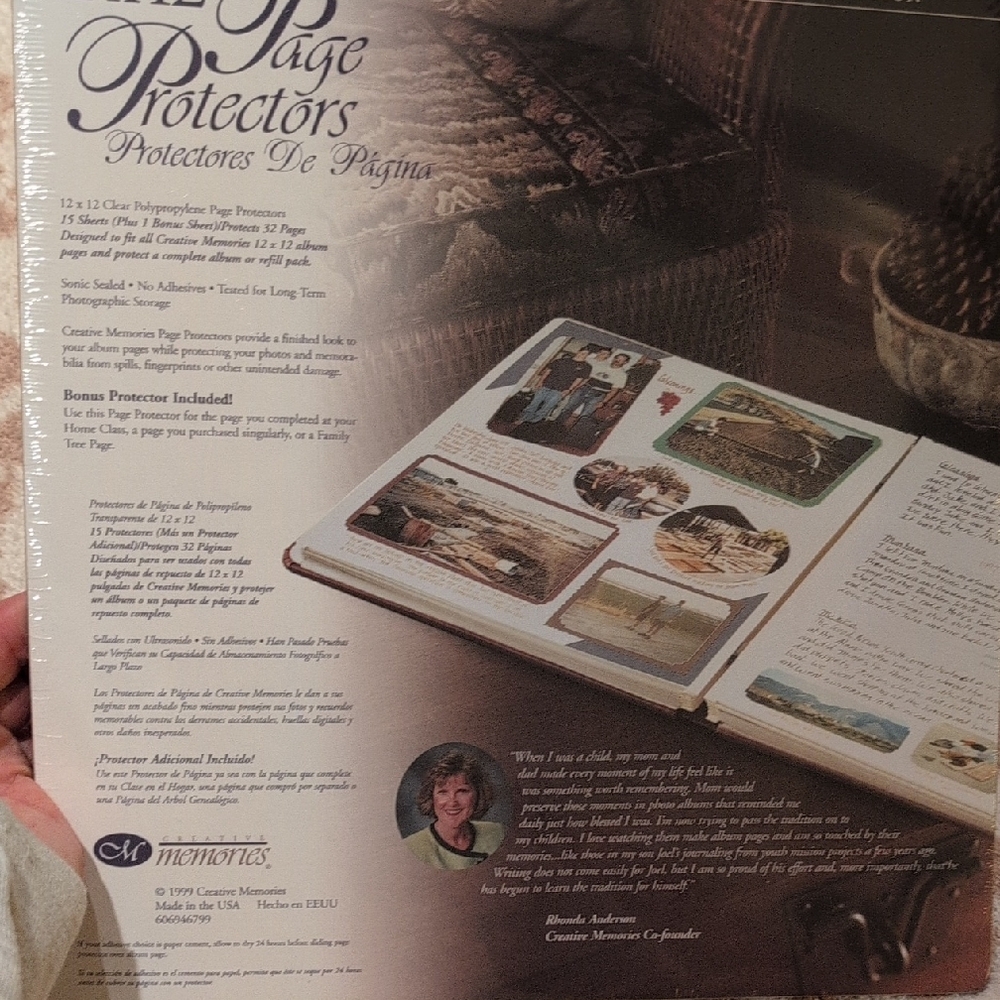 Creative Memories Clear Page Protectors with Neutral Tones